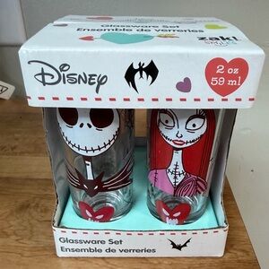 Disney Zak! Nightmare Before Christmas Character Glass Set - Red, Black, White